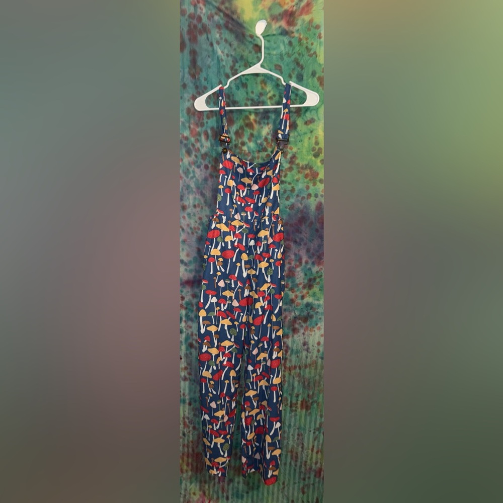 Vibrant Mushroom Print Jumpsuit